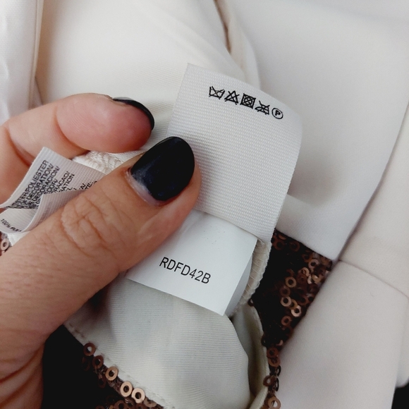 RACHEL Rachel Roy Long Sleeve Cut Out Back Sequined Dress P415 - Picture 12 of 12